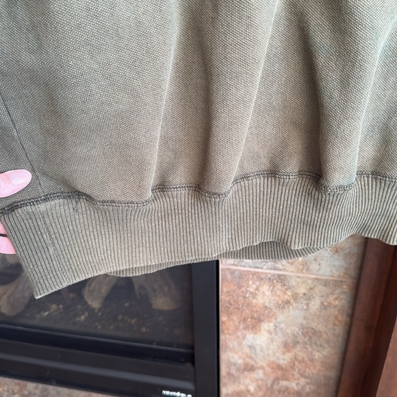 Vintage army green Champion pullover sweatshirt USA made medium *stain* - Picture 8 of 13